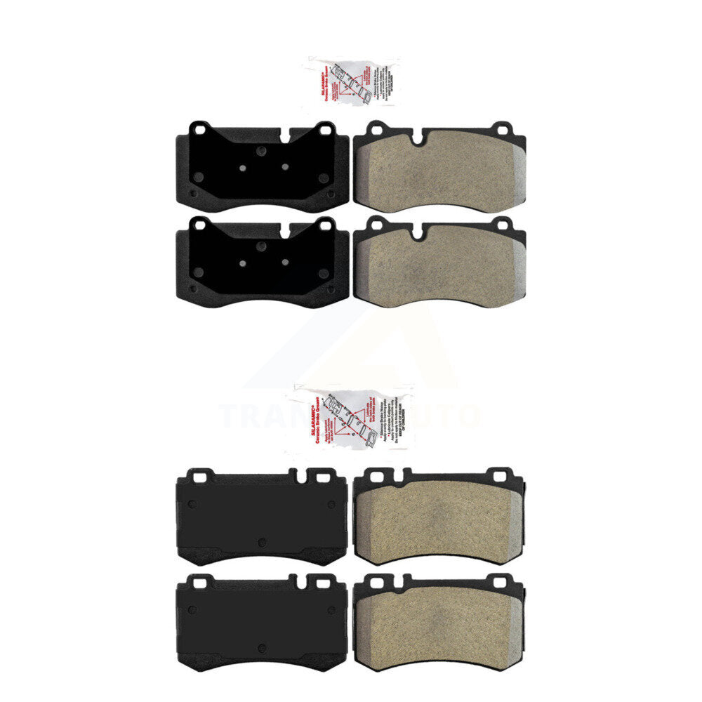 AmeriBRAKES Front Rear Semi-Metallic Disc Brake Pads Kit For 2007-2013 Mercedes-Benz S600 Armored Vehicle KNF-101761