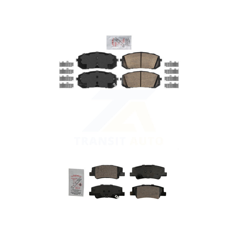 AmeriBRAKES Front Rear Ceramic Disc Brake Pads Kit For Hyundai Sonata Kia K5 KNF-101783