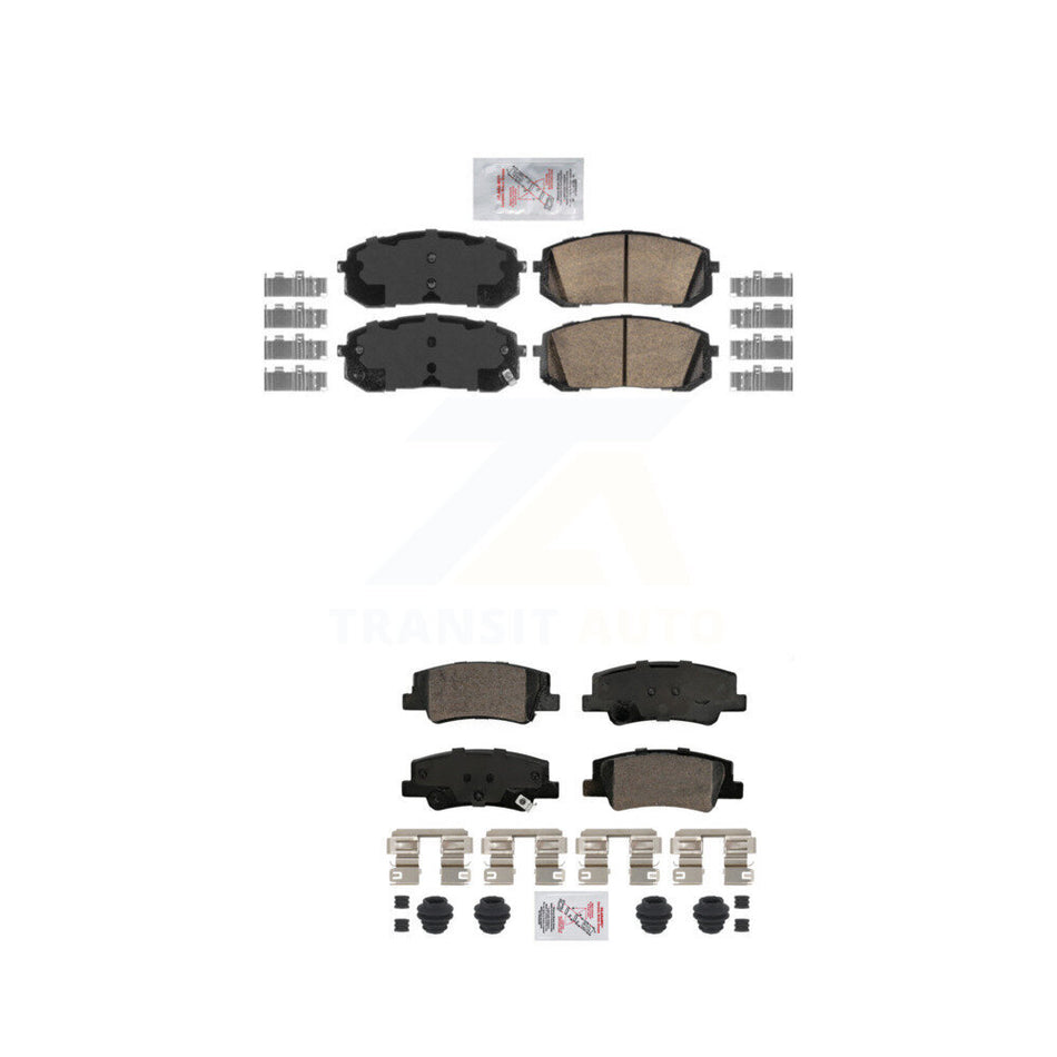 AmeriBRAKES Front Rear Ceramic Disc Brake Pads Kit For Hyundai Sonata Kia K5 KNF-101783