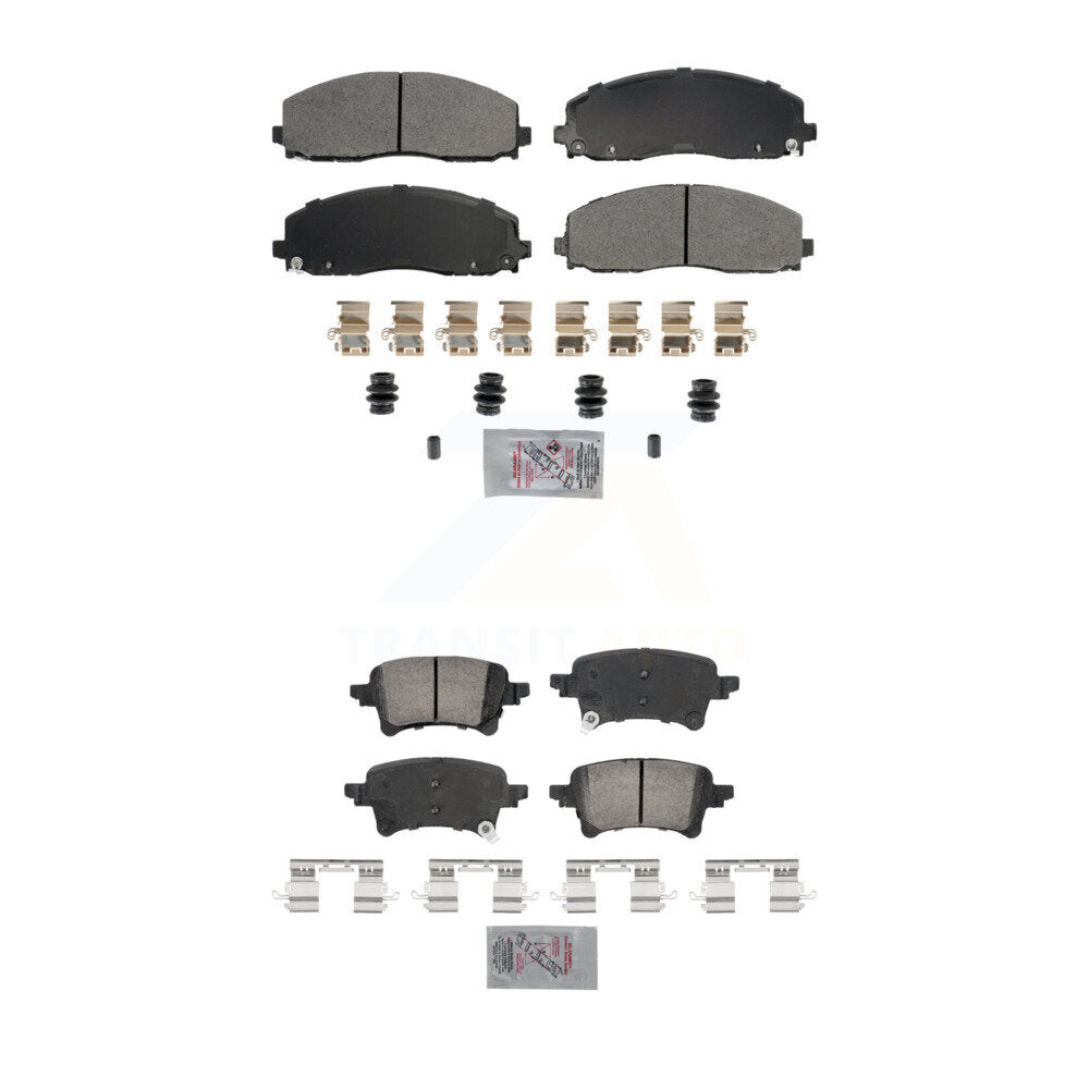 Front Semi-Metallic Rear Ceramic Disc Brake Pads Kit For Jeep Wrangler Gladiator KNF-101797