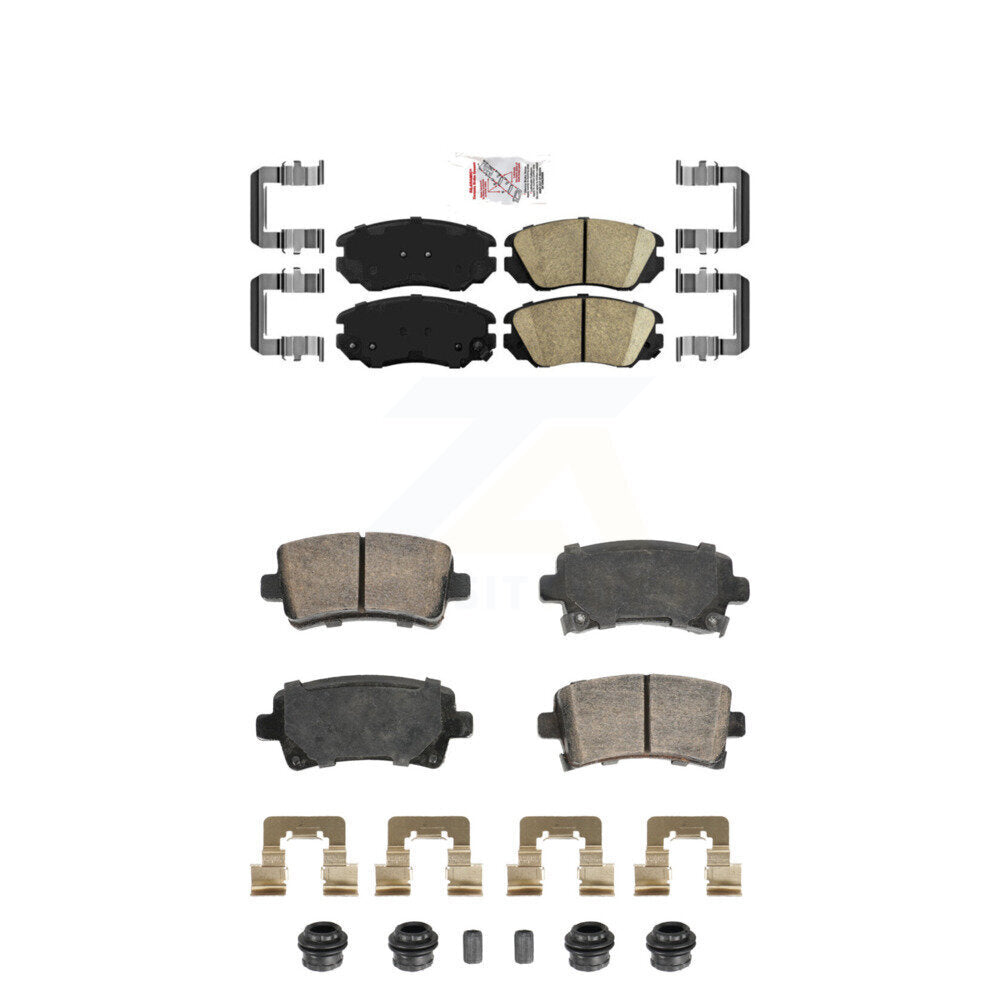 Front Rear Ceramic Disc Brake Pads Kit For Buick Chevrolet Malibu LaCrosse Regal Saab 9-5 KNF-101813