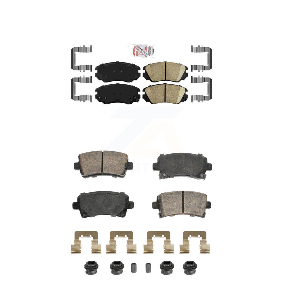 Front Rear Ceramic Disc Brake Pads Kit For Buick Chevrolet Malibu LaCrosse Regal Saab 9-5 KNF-101813