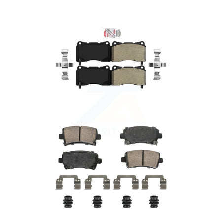 Front Semi-Metallic Rear Ceramic Disc Brake Pads Kit For Buick Regal Cadillac XTS Saab KNF-101815