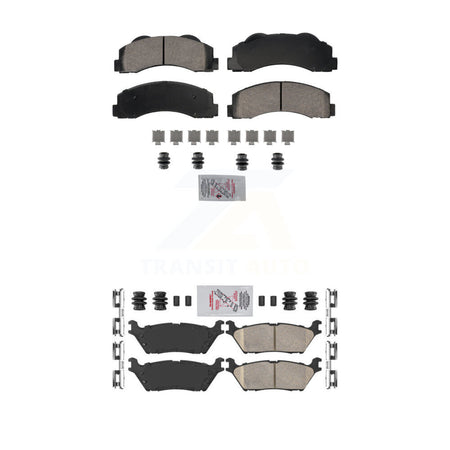 AmeriBRAKES Front Rear Ceramic Disc Brake Pads Kit For Ford F-150 Expedition Lincoln Navigator KNF-101827