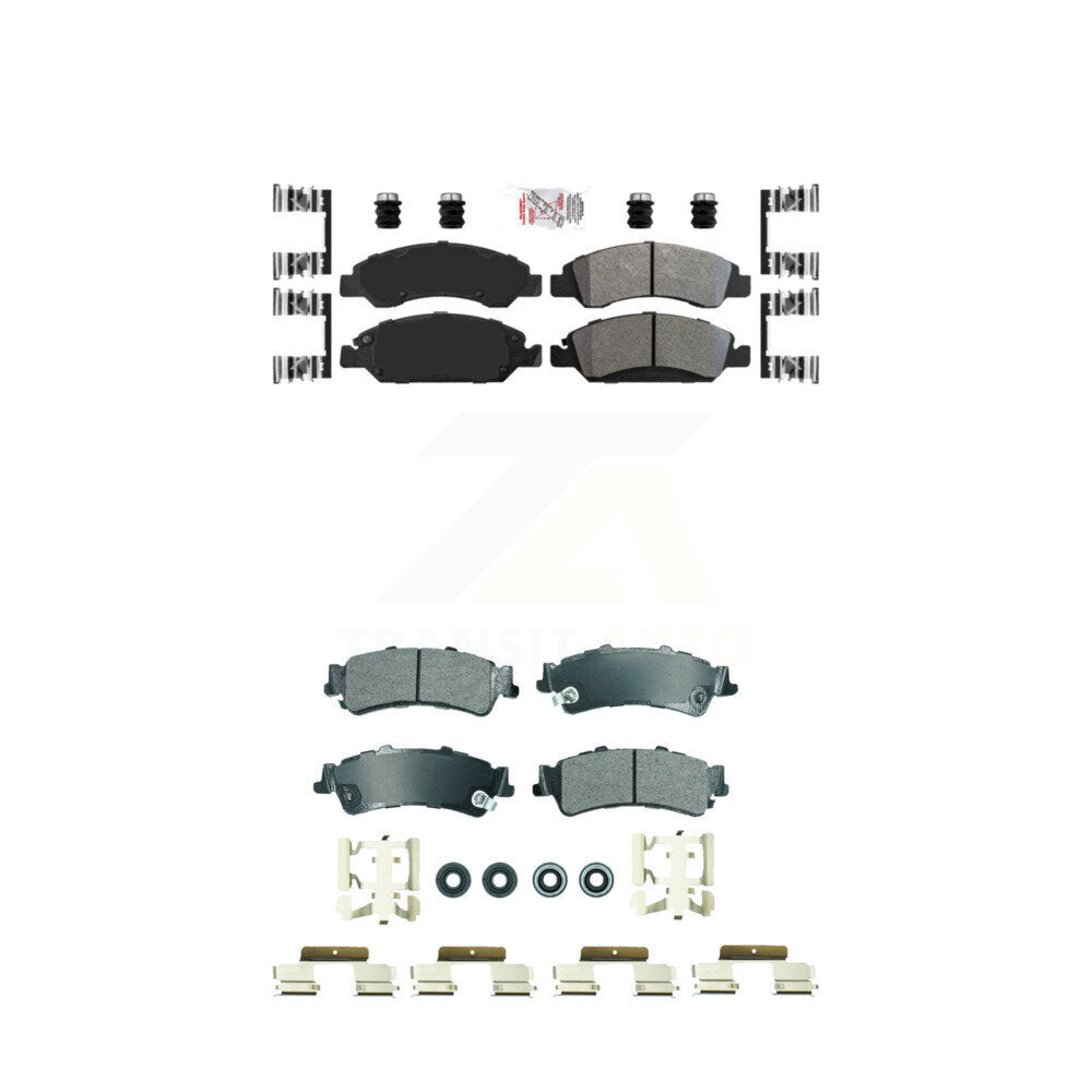 Front Rear Semi-Metallic Disc Brake Pads Kit For Chevrolet GMC Silverado 1500 Sierra KNF-101839