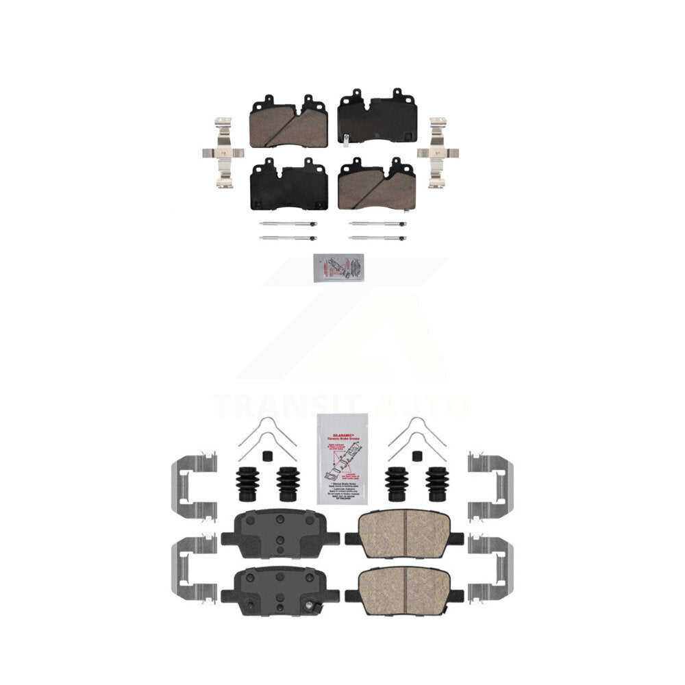 AmeriBRAKES Front Rear Ceramic Disc Brake Pads Kit For 2019-2020 Cadillac CT6 With Heavy Duty Brakes KNF-101840