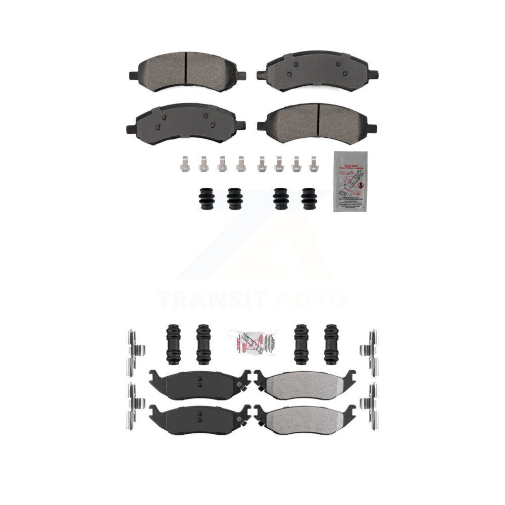 AmeriBRAKES Front Rear Semi-Metallic Disc Brake Pads Kit For Ram 1500 Dodge Classic Durango Chrysler Aspen KNF-101863