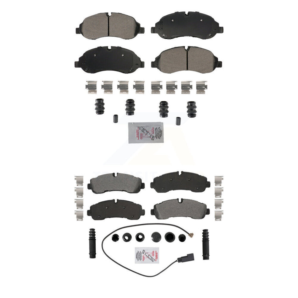 Front Rear Semi-Metallic Disc Brake Pads Kit For 2020 Ford Transit-350 AWD KNF-101881