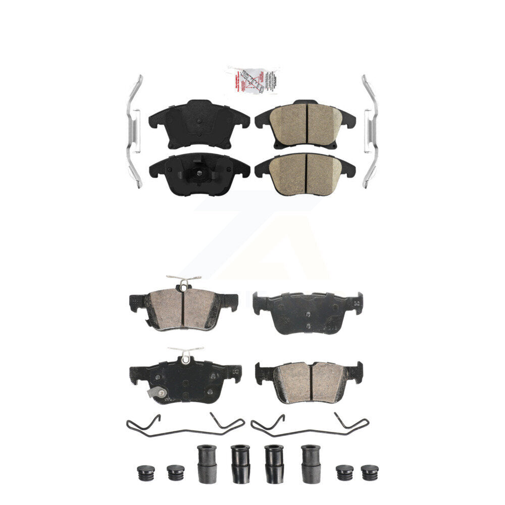 Front Rear Ceramic Disc Brake Pads Kit For 2019-2020 Ford Police Responder Hybrid KNF-101900