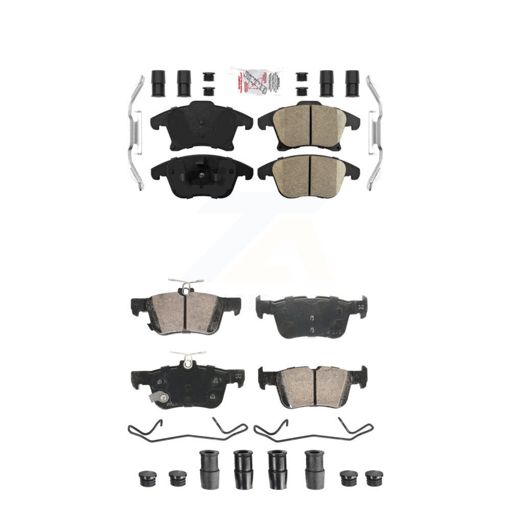 Front Rear Ceramic Disc Brake Pads Kit For 2019-2020 Ford Police Responder Hybrid KNF-101901