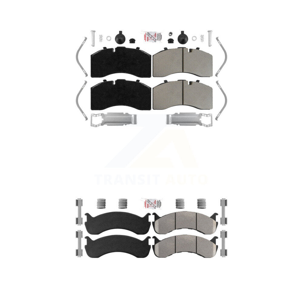 Front Rear Semi-Metallic Disc Brake Pads Kit For Kenworth T370 Freightliner M2 106 KNF-101931