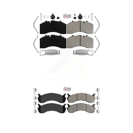 Front Rear Semi-Metallic Disc Brake Pads Kit For Freightliner M2 106 Kenworth T370 112 KNF-101933