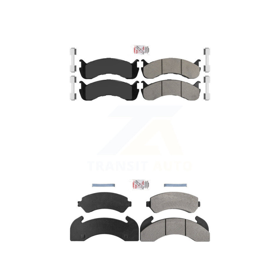 Front Rear Semi-Metallic Disc Brake Pads Kit For Blue Bird TC2000 Hydraulic hand brakes KNF-101938