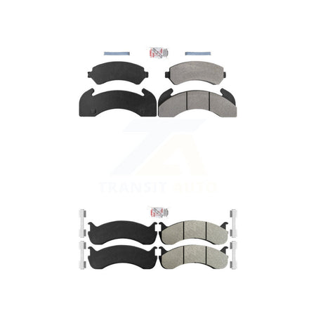Front Rear Semi-Metallic Disc Brake Pads Kit For Blue Bird TC2000 Hydraulic hand brakes KNF-101943
