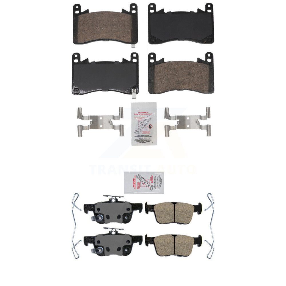 Front Rear Ceramic Disc Brake Pads Kit For 2021-2024 Acura TLX 3.0L KNF-101945