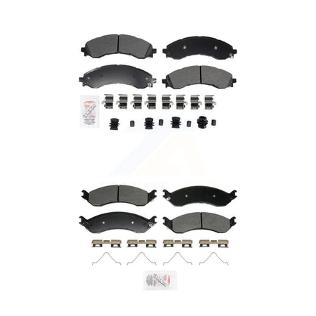 Front Rear Semi-Metallic Disc Brake Pads Kit For GMC Chevrolet Savana 2500 Express 3500 KNF-101959