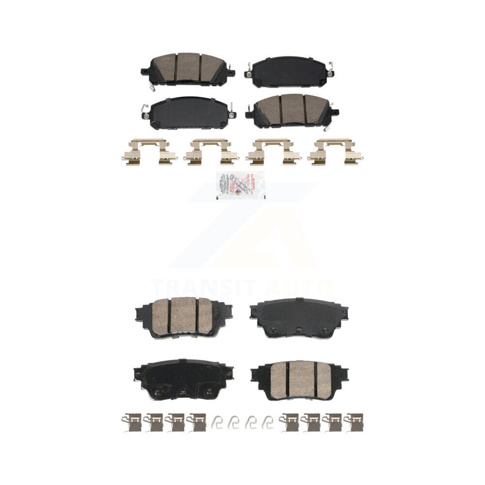 Front Rear Ceramic Disc Brake Pads Kit For Mitsubishi Outlander Nissan Pathfinder QX60 KNF-101963