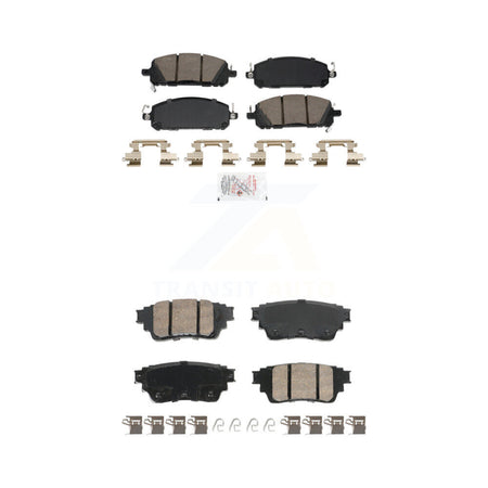 Front Rear Ceramic Disc Brake Pads Kit For Mitsubishi Outlander Nissan Pathfinder QX60 KNF-101963