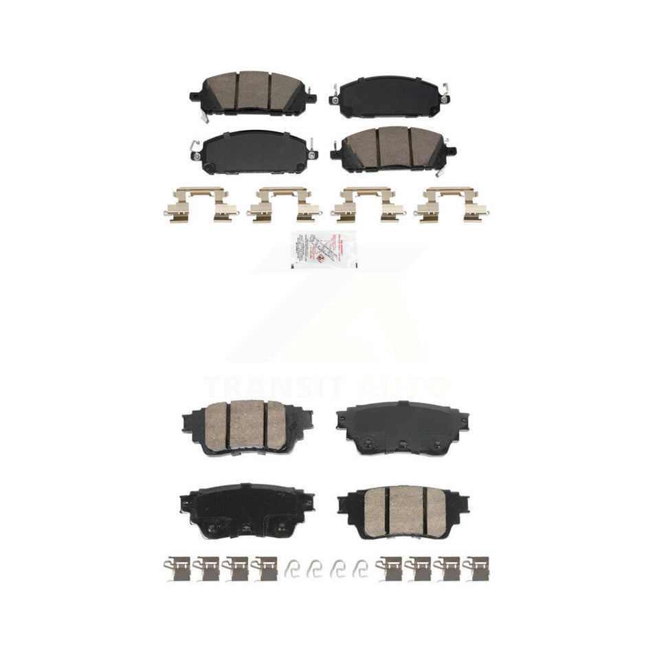Front Rear Ceramic Disc Brake Pads Kit For Mitsubishi Outlander Nissan Pathfinder QX60 KNF-101963
