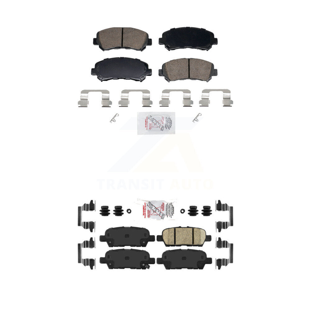 Front Rear Ceramic Disc Brake Pads Kit For Nissan Rogue Sentra Maxima Juke Select KNF-102004
