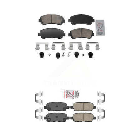 Front Rear Ceramic Disc Brake Pads Kit For 2007-2012 Nissan Sentra SE-R Spec V KNF-102010