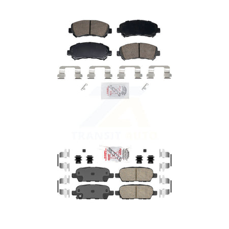 Front Rear Ceramic Disc Brake Pads Kit For 2007-2012 Nissan Sentra SE-R Spec V KNF-102011