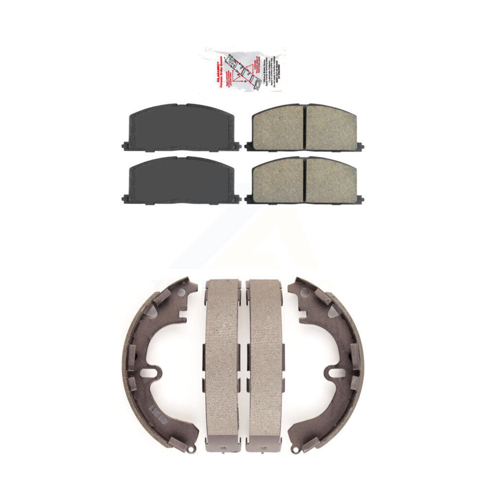 Front Ceramic Disc Brake Pads And Rear Drum Shoes Kit For Toyota Corolla Chevrolet Nova KNN-100002