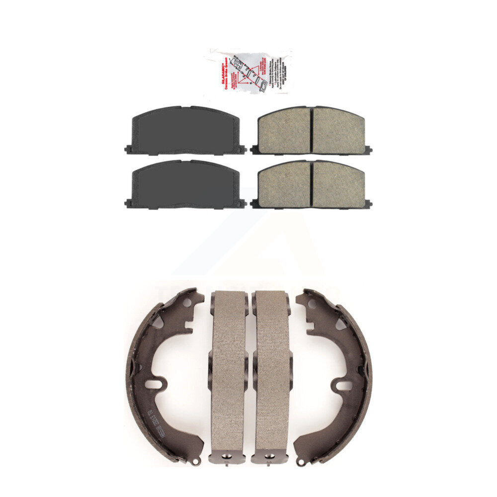 Front Ceramic Disc Brake Pads And Rear Drum Shoes Kit For Toyota Corolla Celica Tercel KNN-100003
