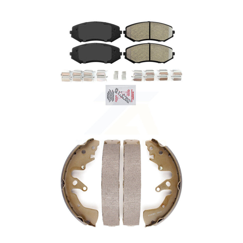 Front Semi-Metallic Disc Brake Pads And Rear Drum Shoes Kit For 06-08 Suzuki Grand Vitara KNN-100004
