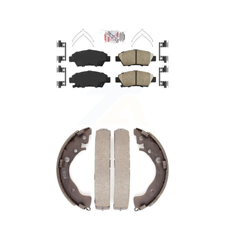 Front Ceramic Disc Brake Pads And Rear Drum Shoes Kit For Honda Fit KNN-100007