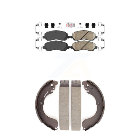 Front Ceramic Disc Brake Pads And Rear Drum Shoes Kit For Jeep Patriot Compass Dodge KNN-100010