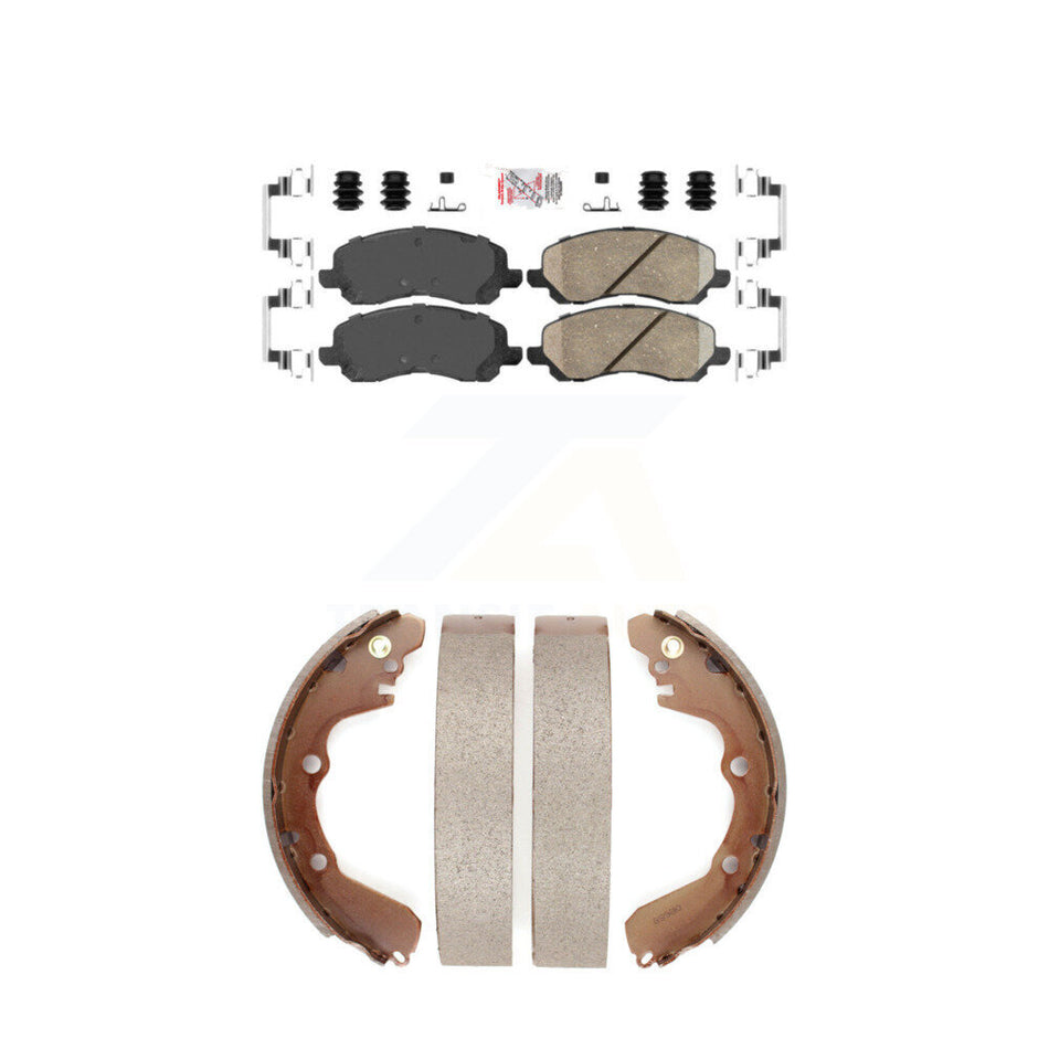 Front Ceramic Disc Brake Pads And Rear Drum Shoes Kit For Chrysler Sebring Mitsubishi KNN-100013