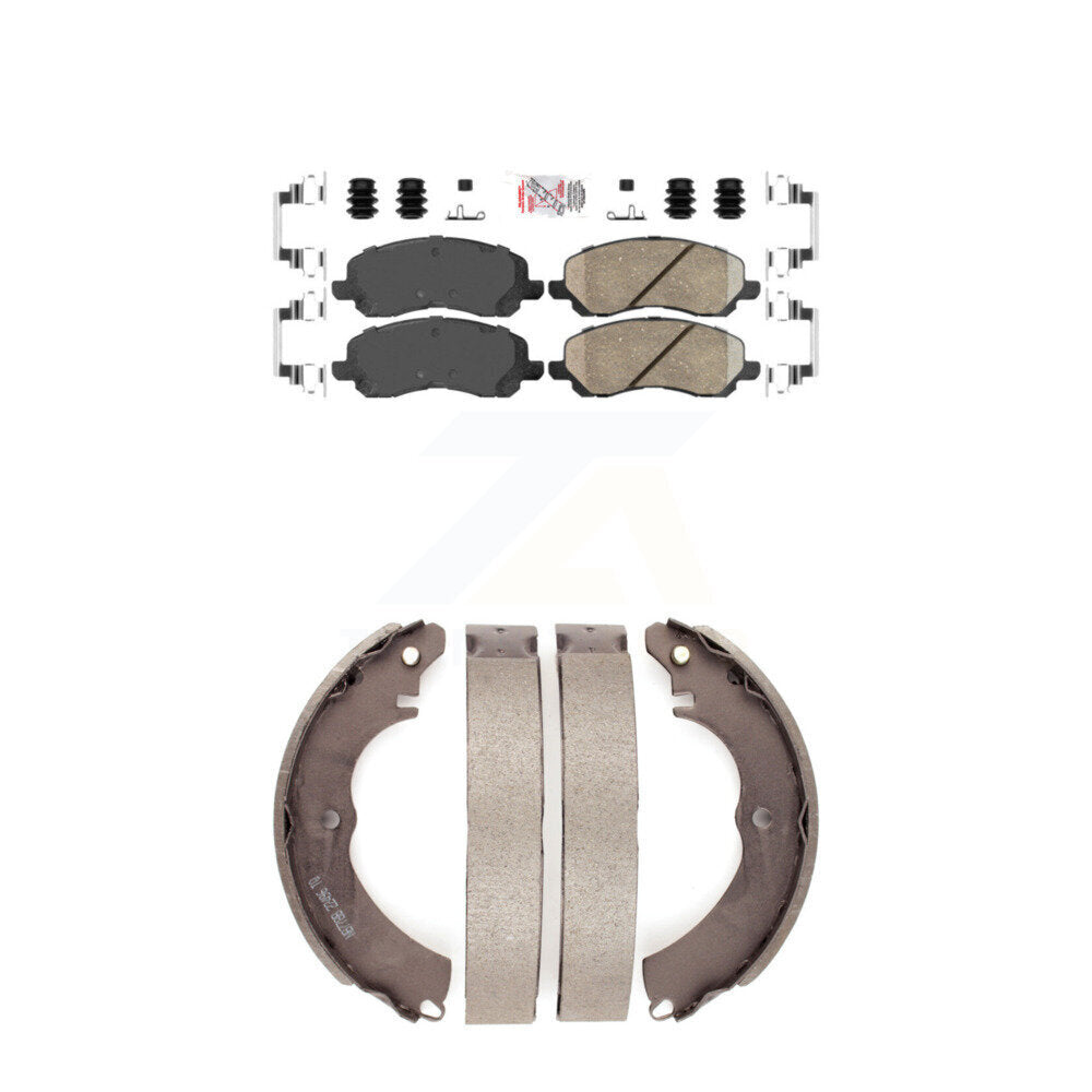 Front Ceramic Disc Brake Pads And Rear Drum Shoes Kit For Mitsubishi Lancer KNN-100016