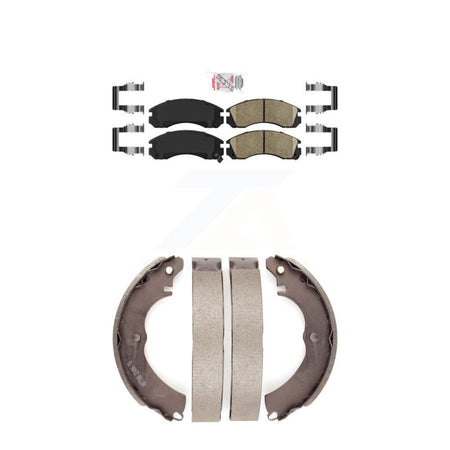Front Ceramic Disc Brake Pads And Rear Drum Shoes Kit For Mitsubishi Lancer KNN-100023