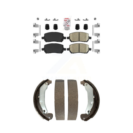 Front Ceramic Disc Brake Pads And Rear Drum Shoes Kit For Chevrolet Cobalt Pontiac Saturn KNN-100030