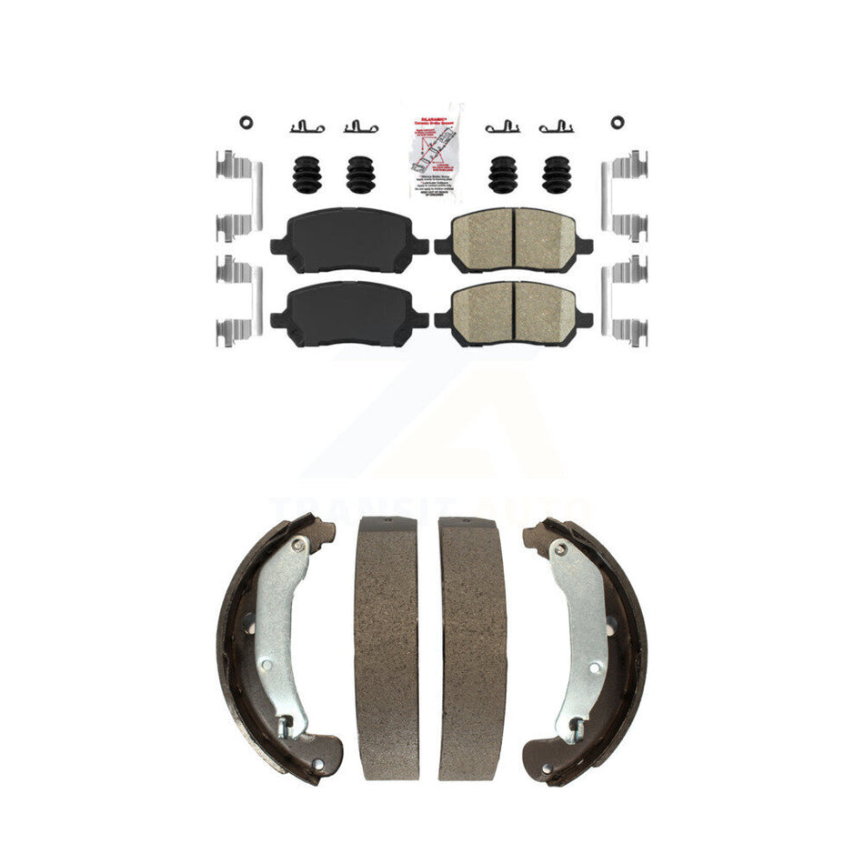 Front Ceramic Disc Brake Pads And Rear Drum Shoes Kit For Chevrolet Cobalt Pontiac Saturn KNN-100030