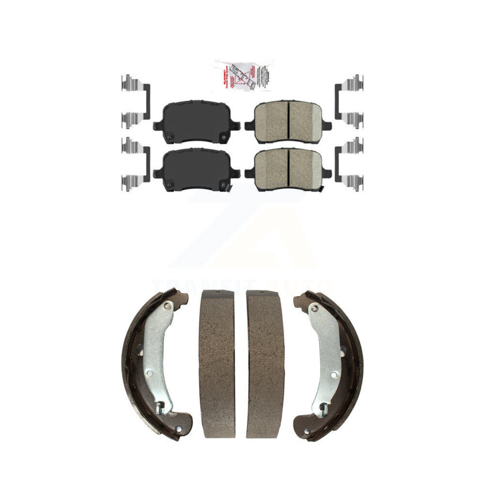 Front Ceramic Disc Brake Pads And Rear Drum Shoes Kit For Chevrolet Pontiac Cobalt G5 Ion KNN-100032