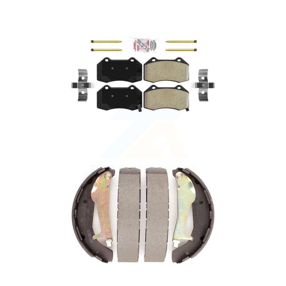 Front Semi-Metallic Disc Brake Pads And Rear Drum Shoes Kit For Chevrolet Cobalt HHR SS KNN-100033