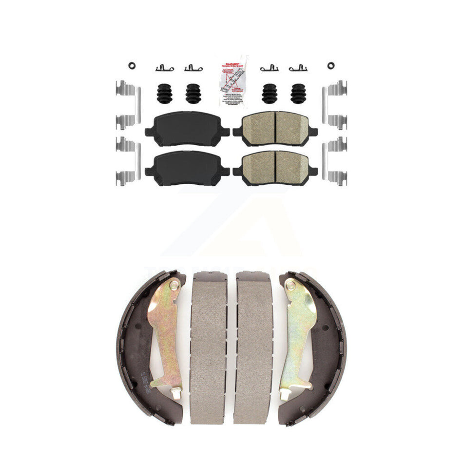 Front Ceramic Disc Brake Pads And Rear Drum Shoes Kit For Chevrolet Cobalt Pontiac G5 KNN-100038