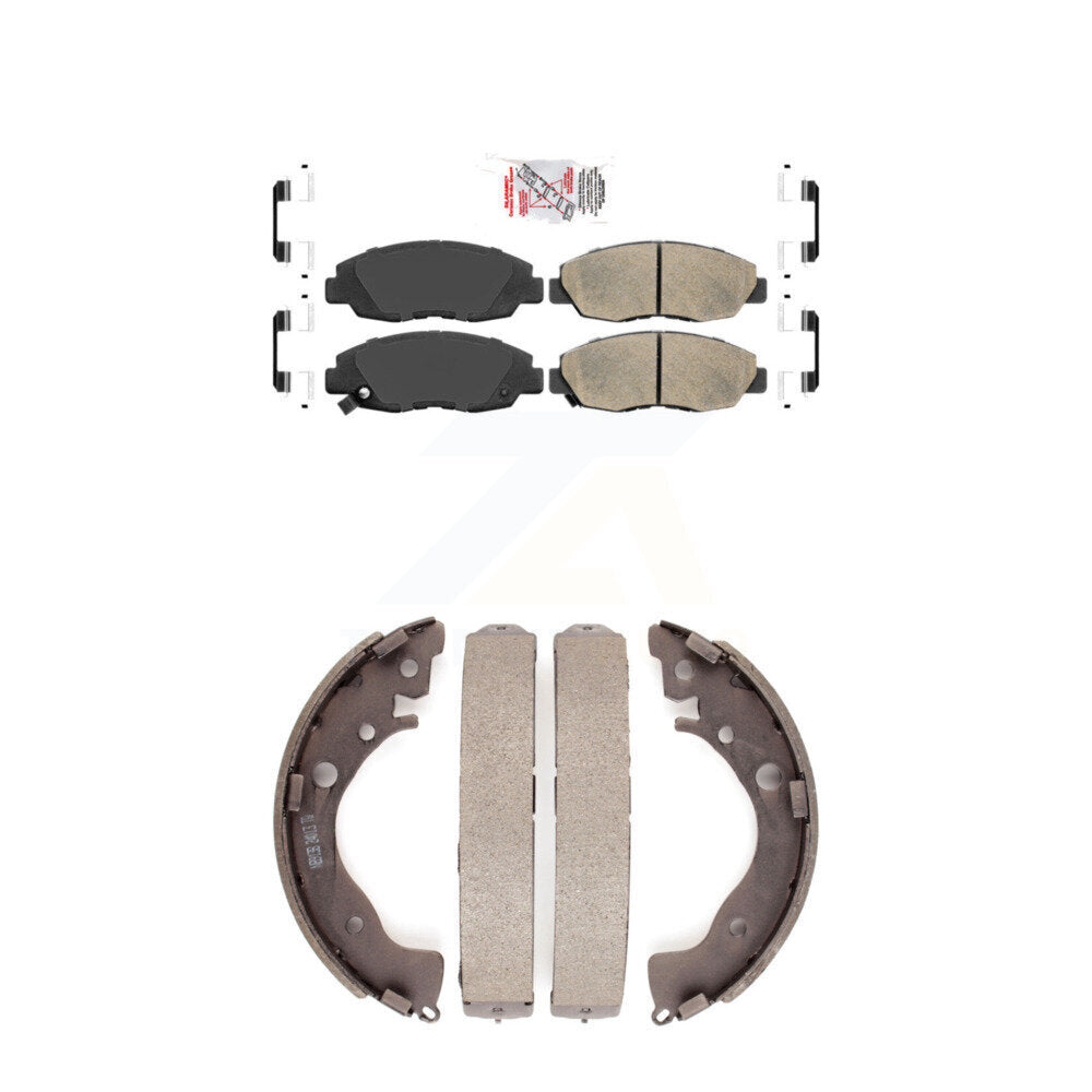 Front Ceramic Disc Brake Pads And Rear Drum Shoes Kit For Honda Civic Insight KNN-100043