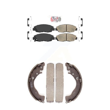 Front Ceramic Disc Brake Pads And Rear Drum Shoes Kit For Honda Civic Insight KNN-100043