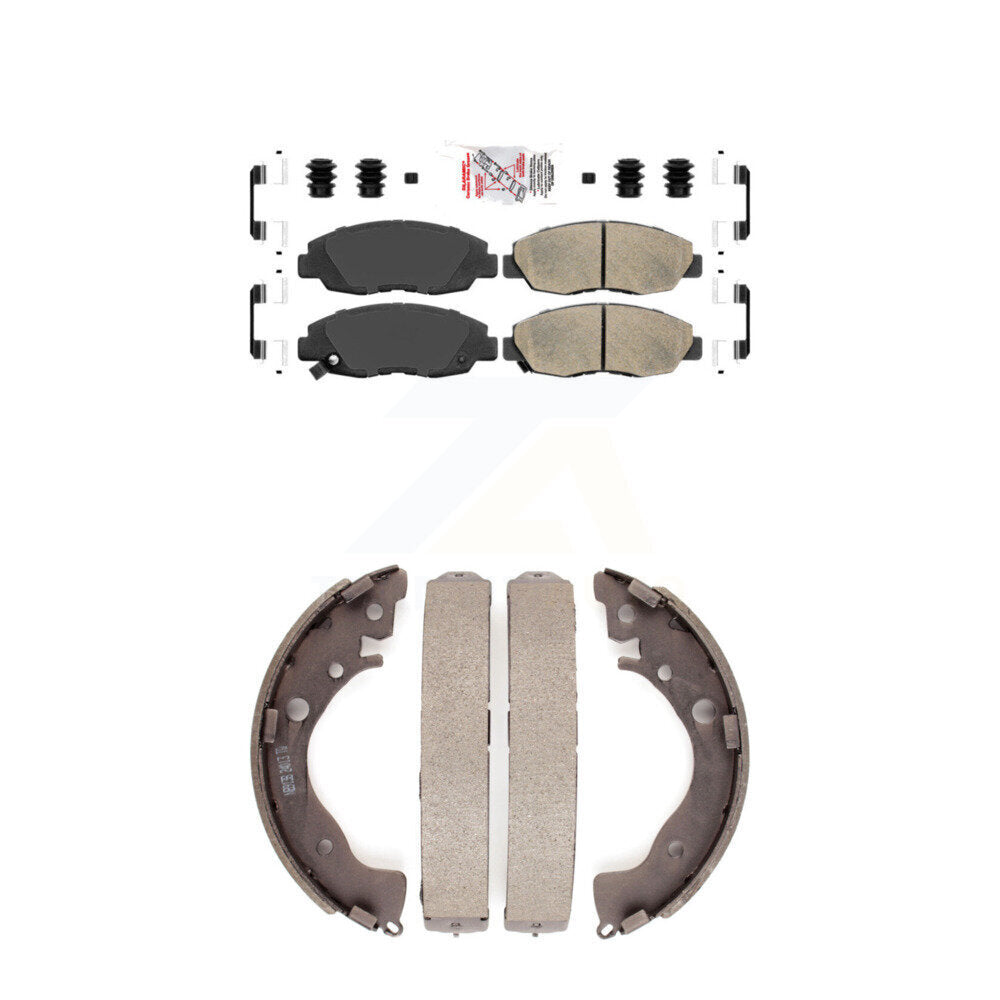 Front Ceramic Disc Brake Pads And Rear Drum Shoes Kit For Honda Civic Insight KNN-100045