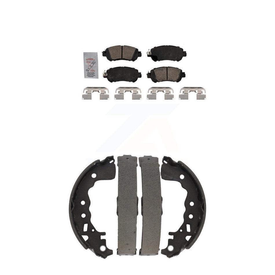 Front Ceramic Disc Brake Pads And Rear Drum Shoes Kit For Nissan Kicks Versa KNN-100047