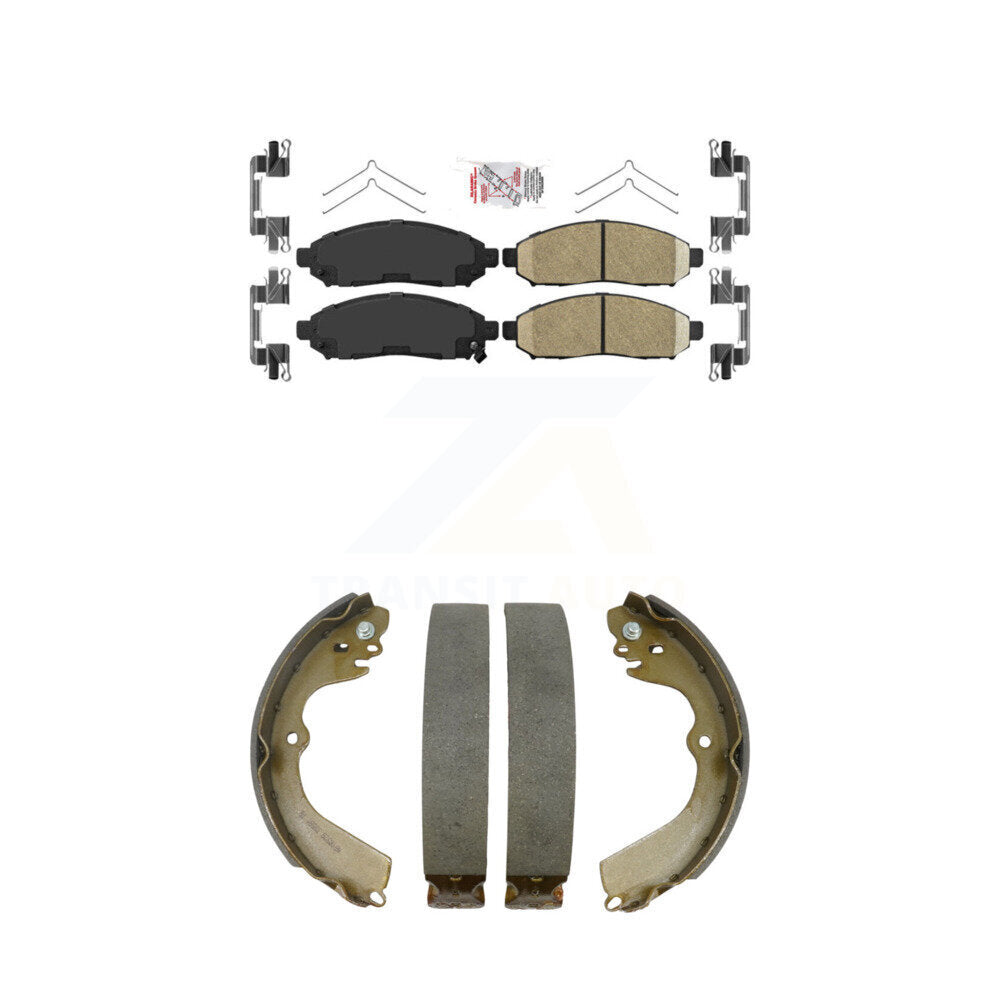 Front Ceramic Disc Brake Pads And Rear Drum Shoes Kit For Nissan NV200 Chevrolet City KNN-100048