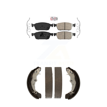 Front Ceramic Disc Brake Pads And Rear Drum Shoes Kit For 2013-2018 Ford Focus ST KNN-100067