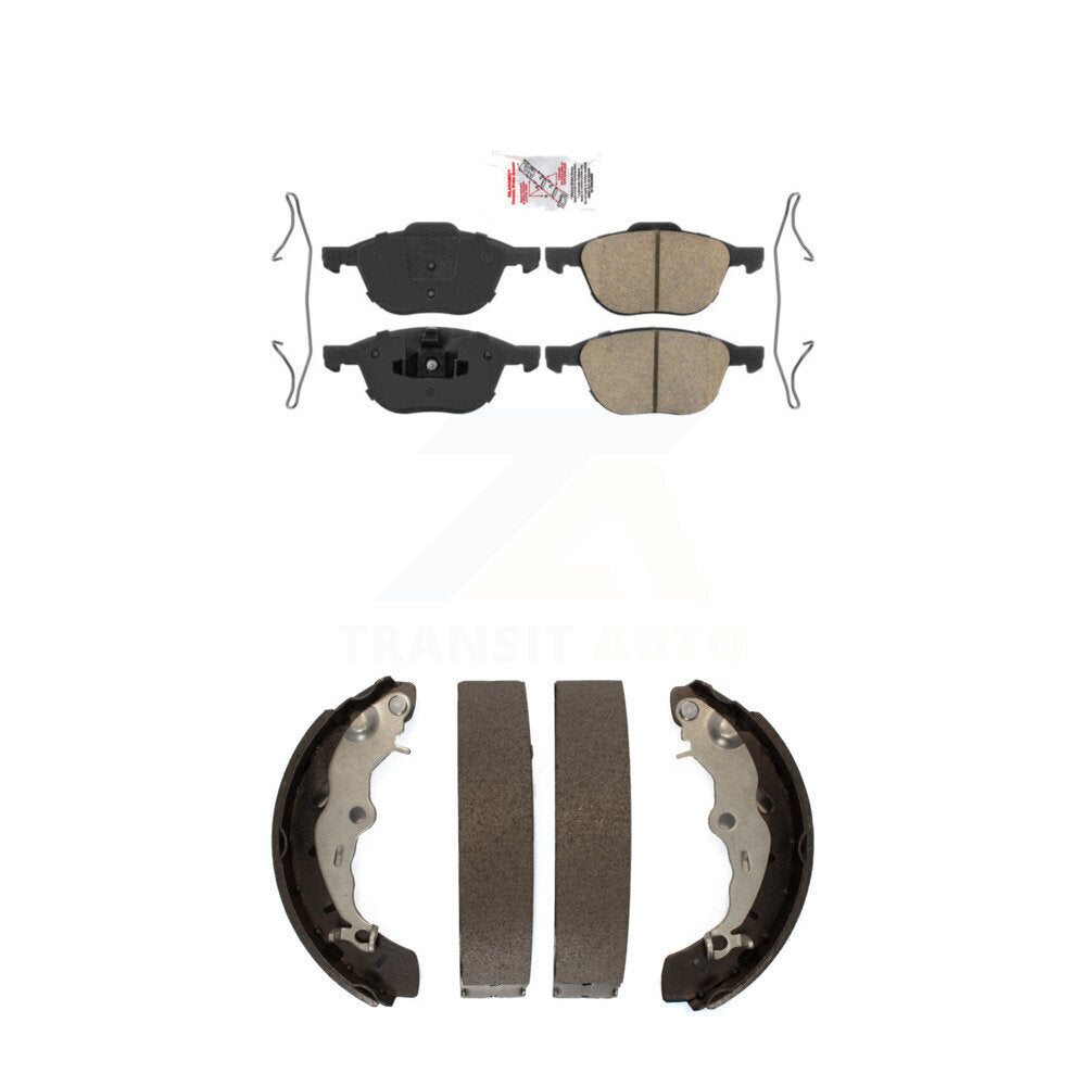 Front Ceramic Disc Brake Pads And Rear Drum Shoes Kit For Ford Focus KNN-100069