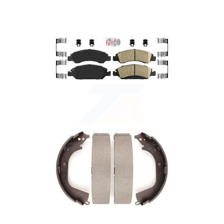 Front Ceramic Disc Brake Pads And Rear Drum Shoes Kit For GMC Sierra 1500 Chevrolet KNN-100078