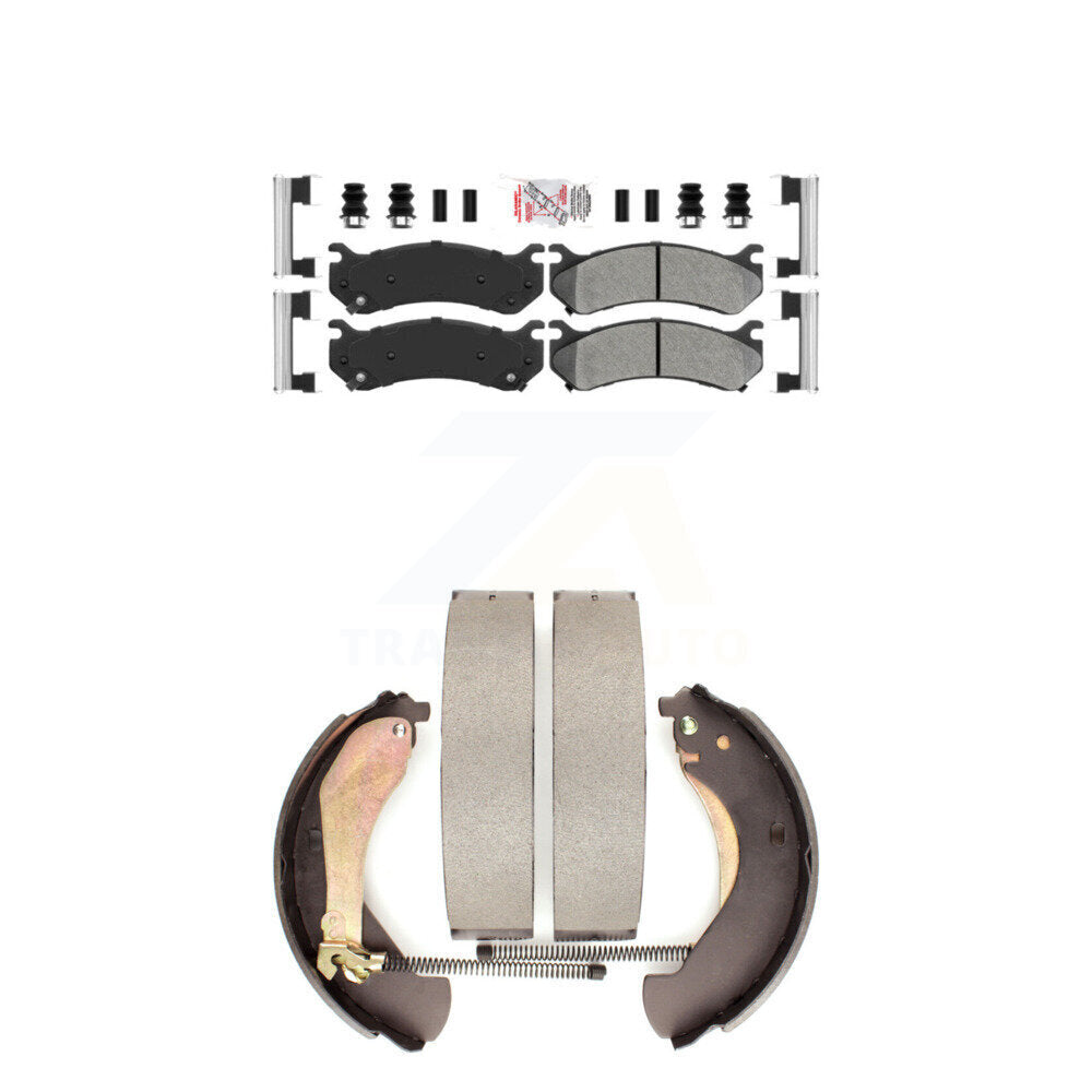 Front Semi-Metallic Disc Brake Pads And Rear Drum Shoes Kit For Chevrolet Silverado 1500 KNN-100083