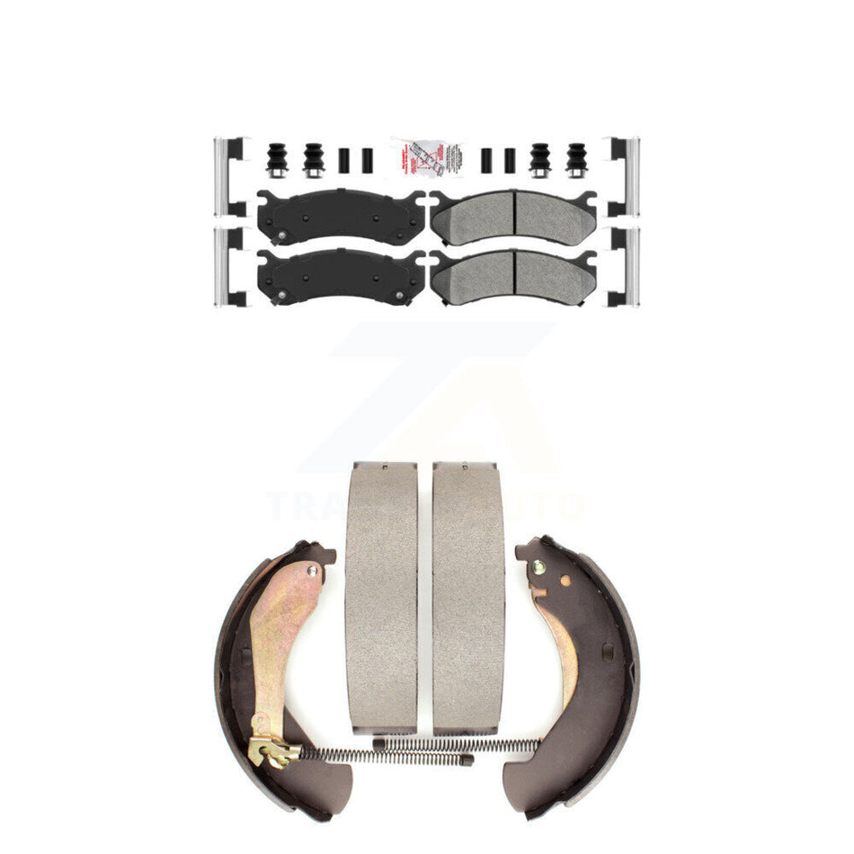 Front Semi-Metallic Disc Brake Pads And Rear Drum Shoes Kit For Chevrolet Silverado 1500 KNN-100083