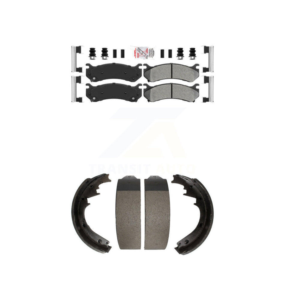 Front Semi-Metallic Disc Brake Pads And Rear Drum Shoes Kit For GMC Yukon KNN-100087